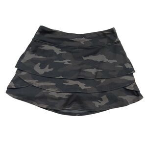 Athleta Girl Skort Girls S/7 Black Camo Athletic Tennis Skirt Performance Lined